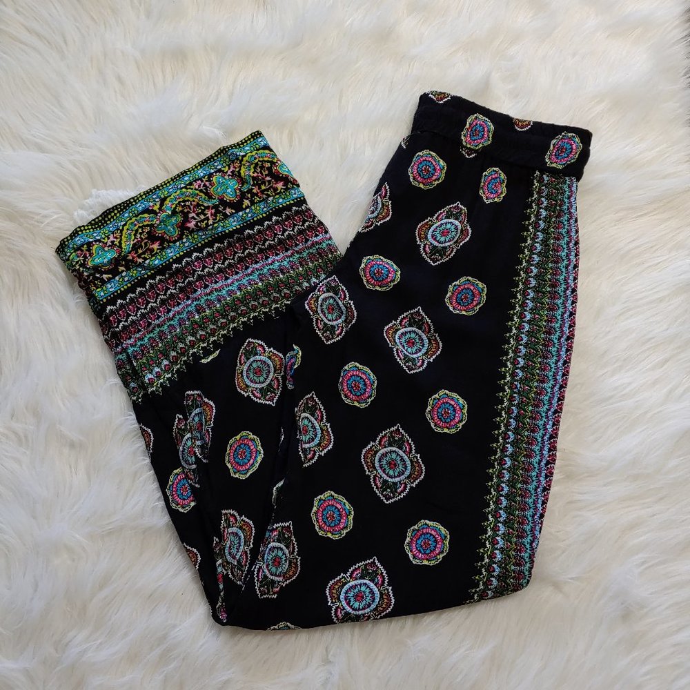 Cynthia Rowley Printed Flowy Drawsting Pants